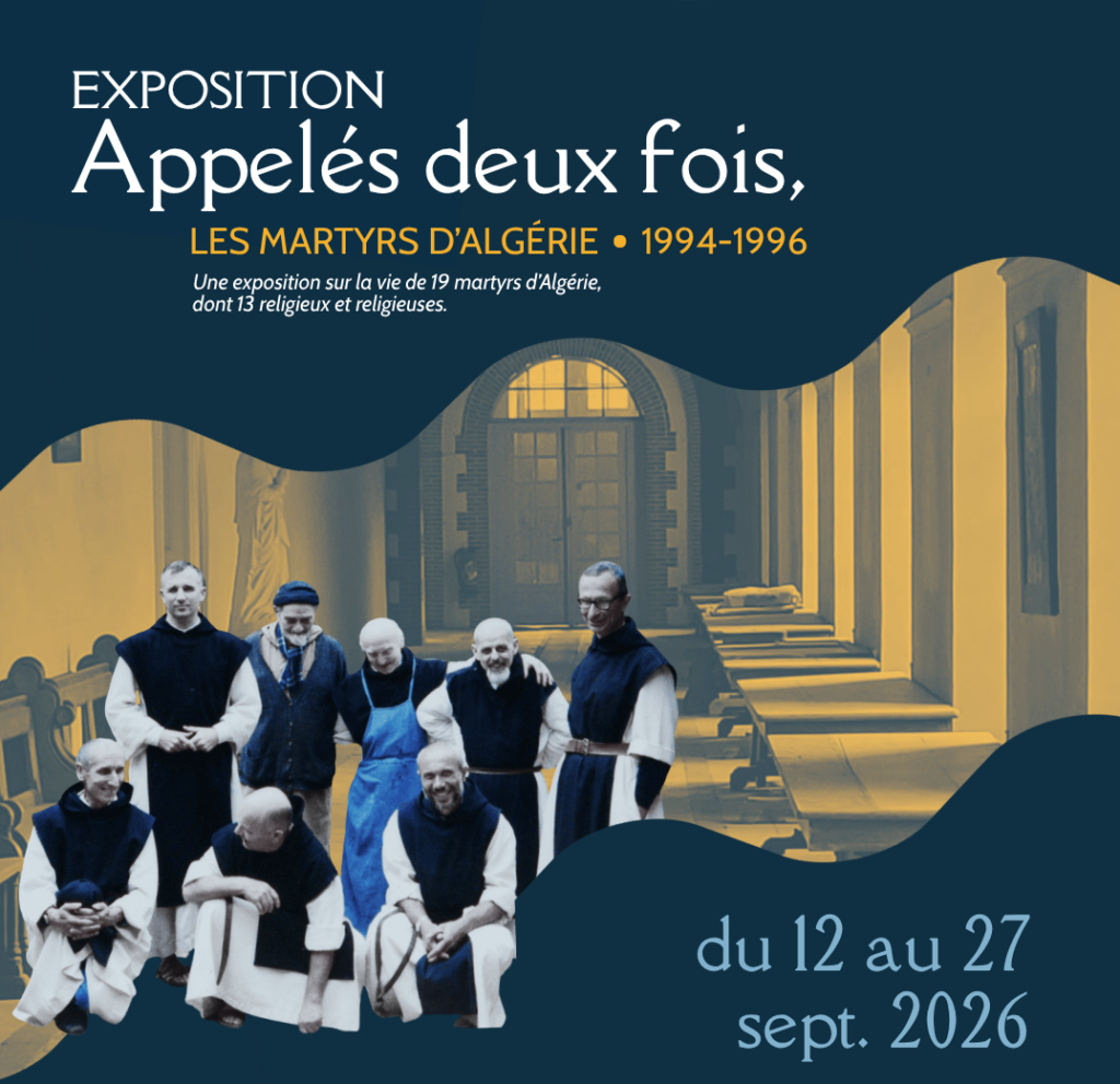Affiche de l'exposition "Appelés deux fois, les martyrs d'Algérie" à l'Abbaye du Port du Salut