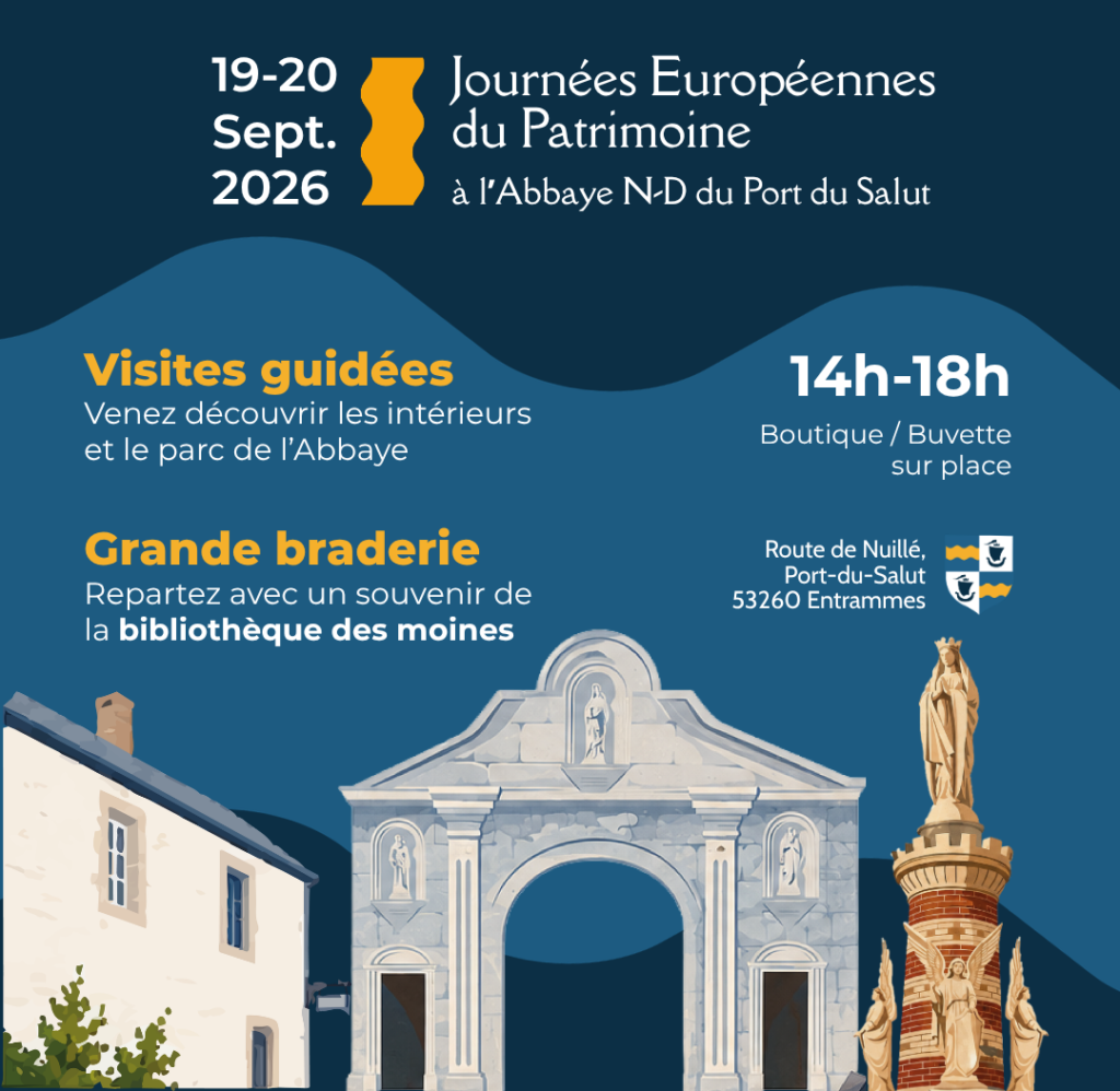 Affiche pour les Journées Européennes du Patrimoine à l'abbaye Notre-Dame du Port du Salut